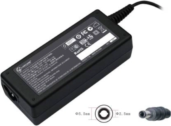 Lapcare Adapter 1525 65W for Lenovo/Toshiba - Black